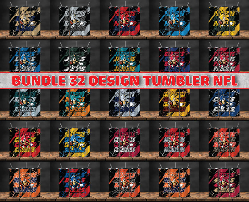 Bundle NFL Logo Tumbler Wrap, Bundle Sport Tumbler 94