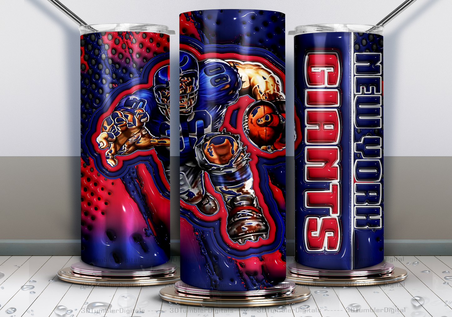NY Giants Tumbler Wrap , 3D Nfl Tumbler Wrap, Nfl Mascot Tumbler 13