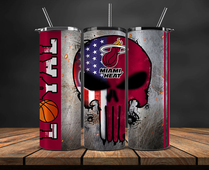 Miami Heat Tumbler Wrap Basketball Design,NBA Teams,NBA Sports,Nba Tumbler Wrap,NBA DS-134