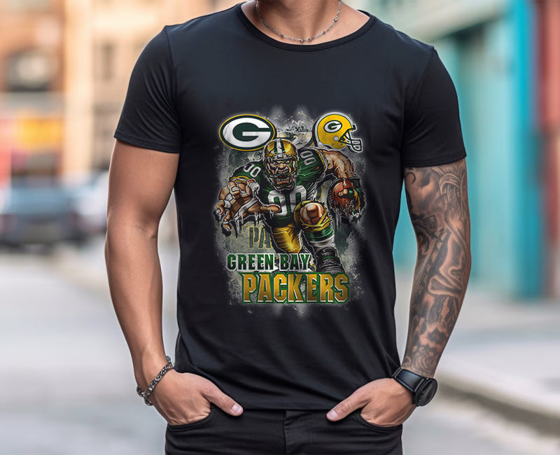 Green Bay Packers TShirt, Trendy Vintage Retro Style NFL Unisex Footba –  Bundlepng