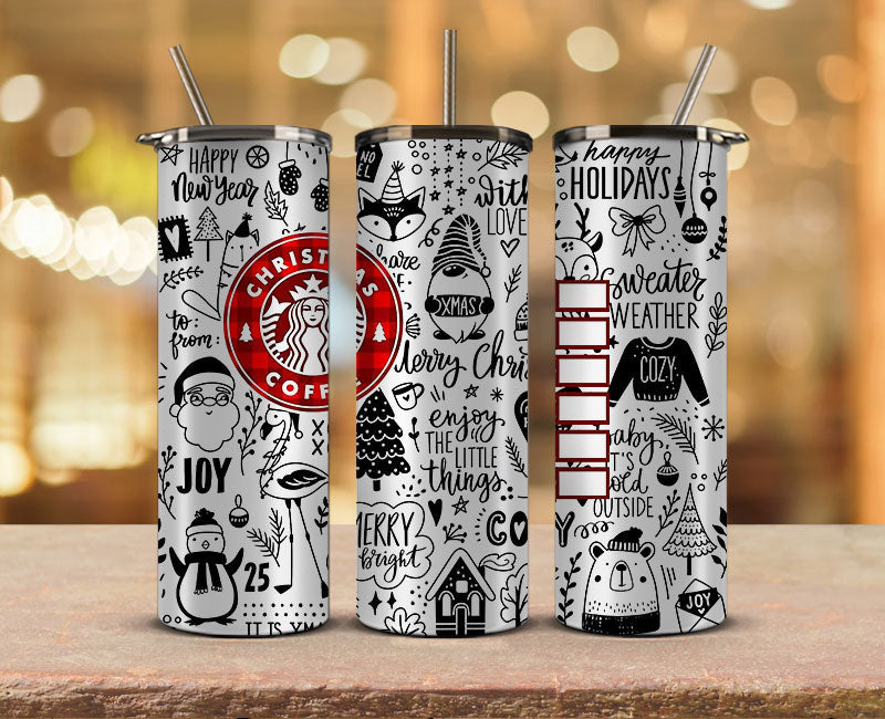 Christmas Tumbler Wraps, Christmas Tumbler Design 16