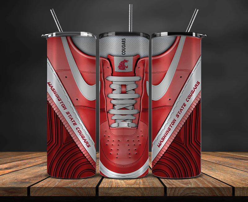 Washington State Cougars Sneaker Tumbler Wrap , College Sneaker Tumbler Wrap 17