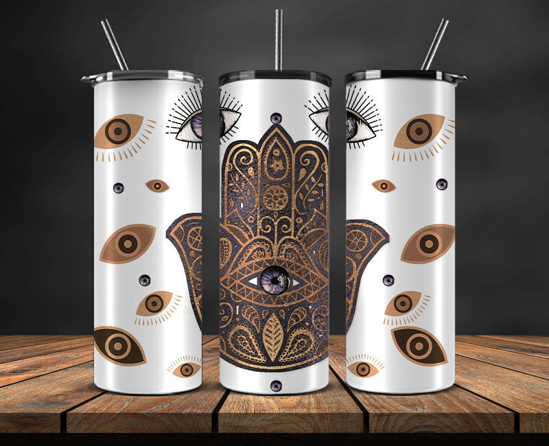 Evil Eye Skinny Tumbler Png, Evil Eye 20 oz Tumbler Wrap , Evil Eye Tumbler Wrap 18