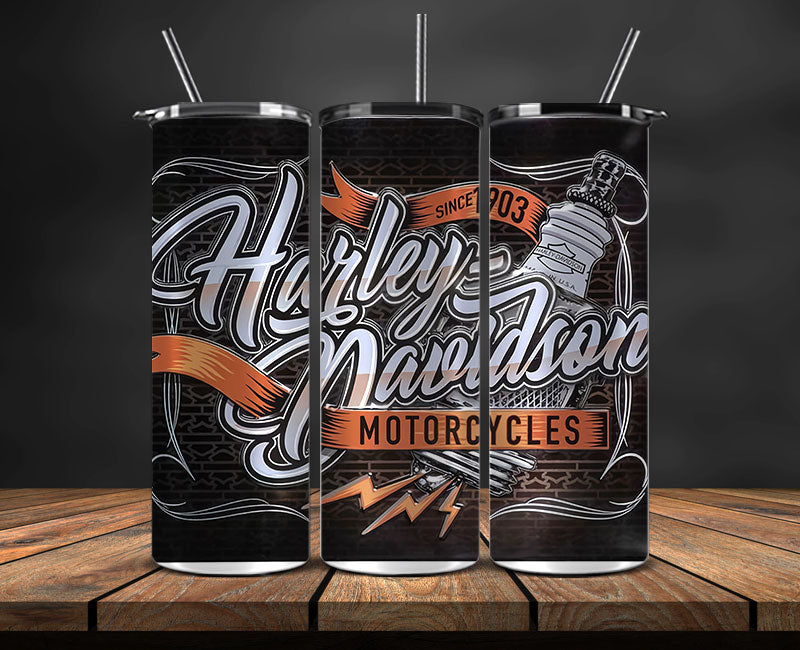 Harley Skinny Tumbler Png, Motor Harley Digital Tumbler Wrap, Moto Tumbler Wrap Design 18