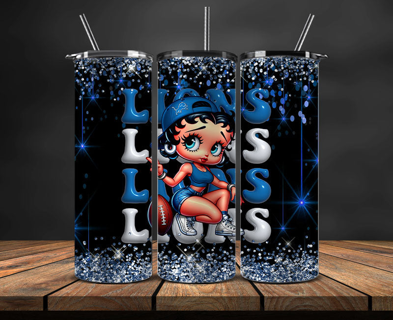 Detroit Lions Tumbler Wraps, NFL Tumbler Wrap By AI, AI Tumbler Wrap 19