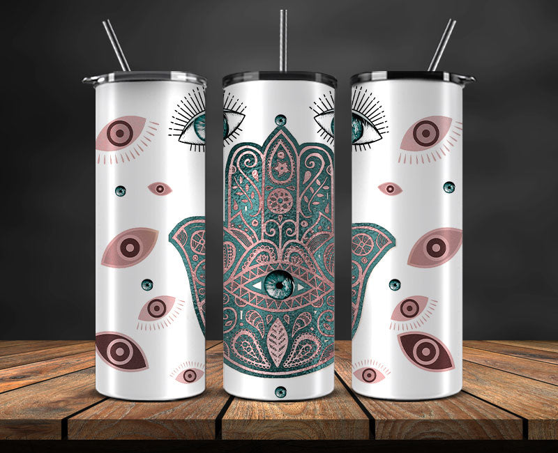 Evil Eye Skinny Tumbler Png, Evil Eye 20 oz Tumbler Wrap , Evil Eye Tumbler Wrap 19