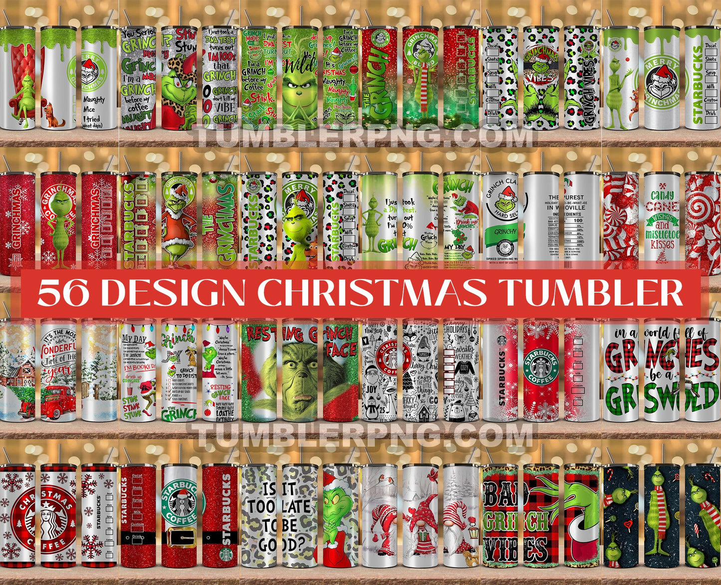 Bundle Christmas Tumbler Wraps, Christmas Tumbler Design 20
