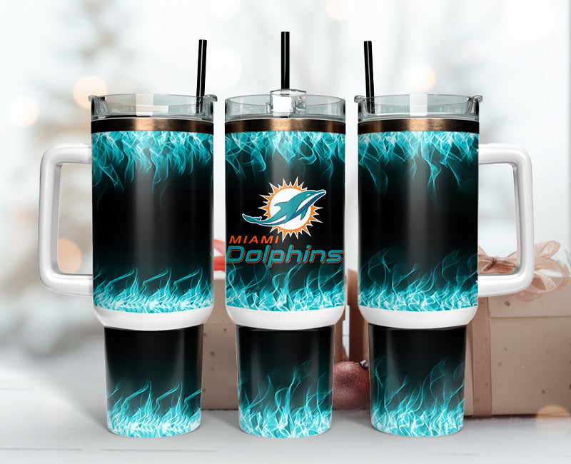 Miami Dolphins 40oz Tumbler,NFL Tumbler 40oz, 40oz Tumbler Sublimation Png , 40oz Tumbler Wrap 20