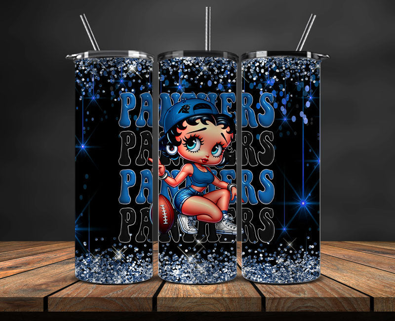 Carolina Panthers Tumbler Wraps, NFL Tumbler Wrap By AI, AI Tumbler Wrap 21