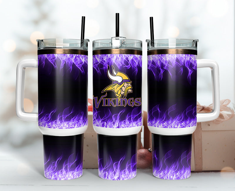 Minnesota Vikings 40oz Tumbler,NFL Tumbler 40oz, 40oz Tumbler Sublimation Png , 40oz Tumbler Wrap 21