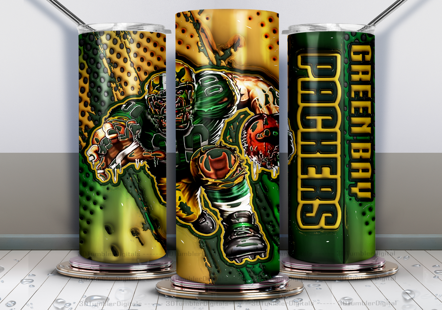 Packers Tumbler Wrap , 3D Nfl Tumbler Wrap, Nfl Mascot Tumbler 25