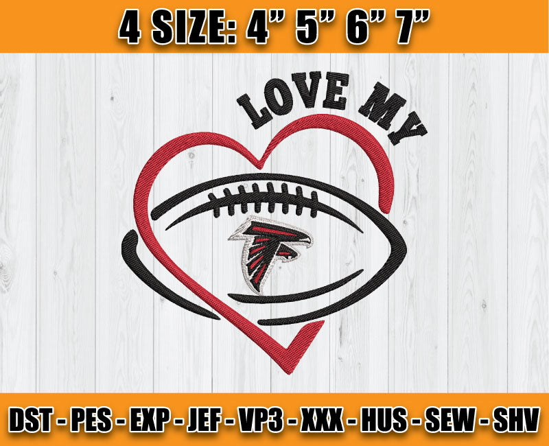 Atlanta Falcons Embroidery, NFL Falcons Embroidery, NFL Machine Embroidery Digital 25