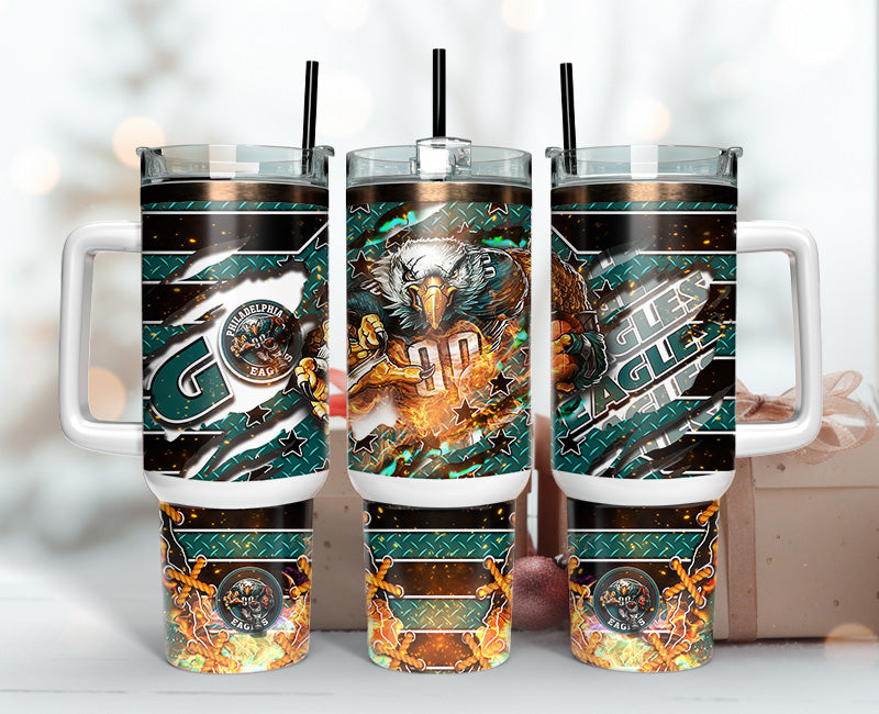 Philadelphia Eagles Tumbler 40oz Png, 40oz Tumbler Skinny 25