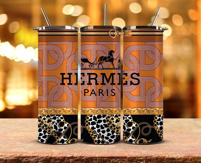 Hermes Tumbler Wrap, Hermes Tumbler Png, Hermes Logo,Luxury Logo Brand 02