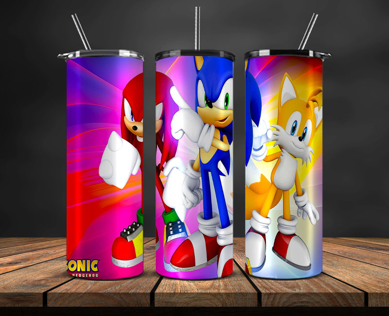 Sonic Tumbler 20oz Png, The Hedgehog Tumbler Wrap, Tumbler Wrap ,Sonic Tumbler Wrap 02