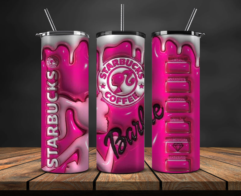 Barbie Tumbler Wrap, Barbie Doll PNG, Barbie Skinny 20oz 02