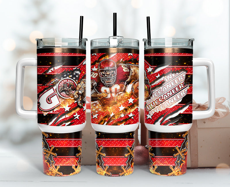 Tampa Bay Buccaneers Tumbler 40oz Png, 40oz Tumbler Skinny 30