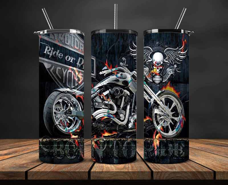 Harley Skinny Tumbler Png, Motor Harley Digital Tumbler Wrap, Moto Tumbler Wrap 30