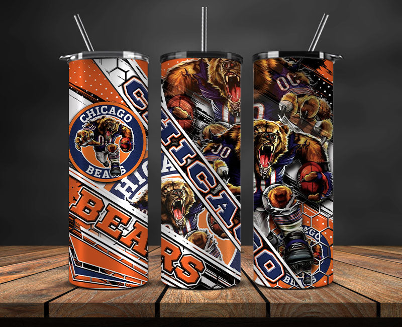 Team Bears Football Png, Football Tumbler Png , Sport Tumbler Wrap 31