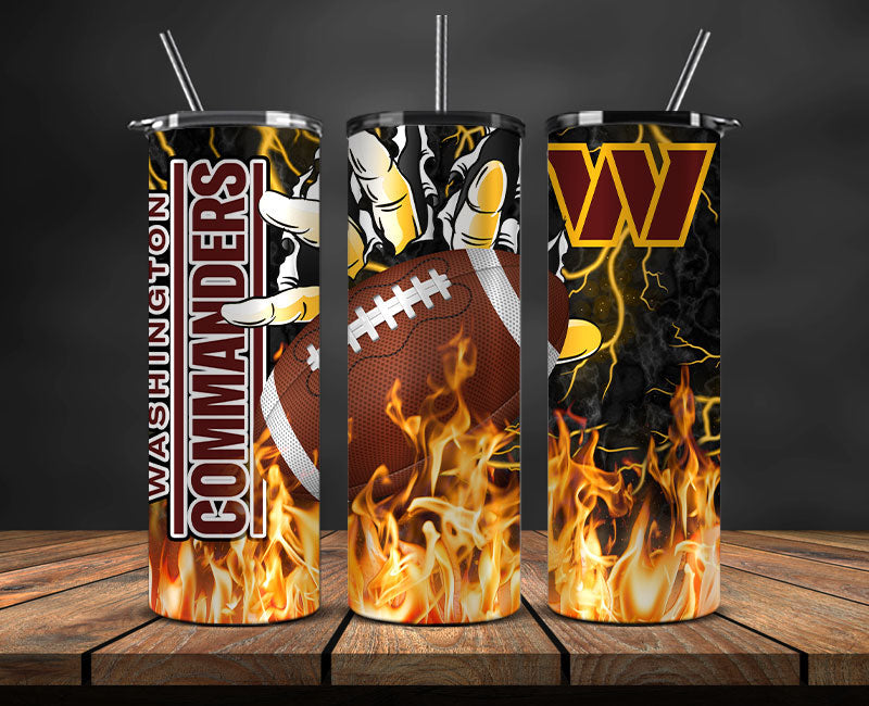 Washington Commanders Tumbler Wrap, Fire Hand Tumbler Wrap DS 32