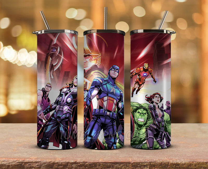 Mar vel Tumbler Png, Superhero Tumbler Skinny 20 oz , Cartoon Skinny Tumbler 20 oz Sublimation Design Png, Mar vel Heroes Tumbler Skinny 34