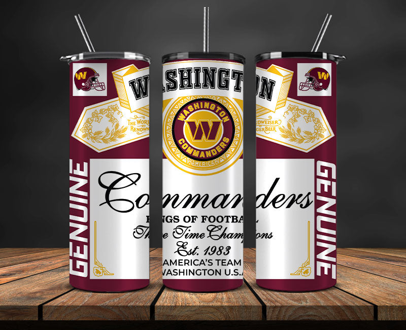 Washington Commanders Tumbler Wrap,Vintage Budweise Tumbler Wrap DS 37
