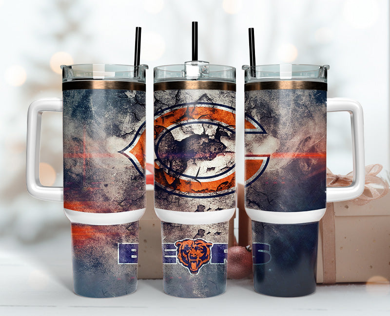 Chicago Bears Tumbler 40oz Png, 40oz Tumbler Skinny 38