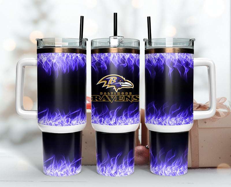 Baltimore Ravens 40oz Tumbler,NFL Tumbler 40oz, 40oz Tumbler Sublimation Png , 40oz Tumbler Wrap 03