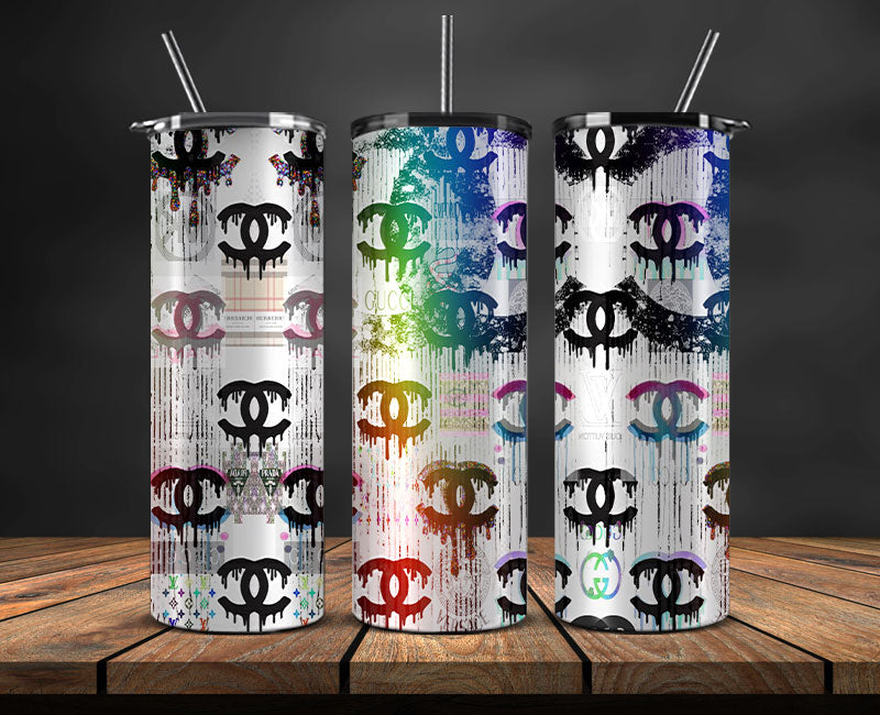 Brand Logo Tumbler Wrap , Fashion Logo Tumbler Wrap, Skinny Tumbler 20oz, Brand Tumbler Wrap 49