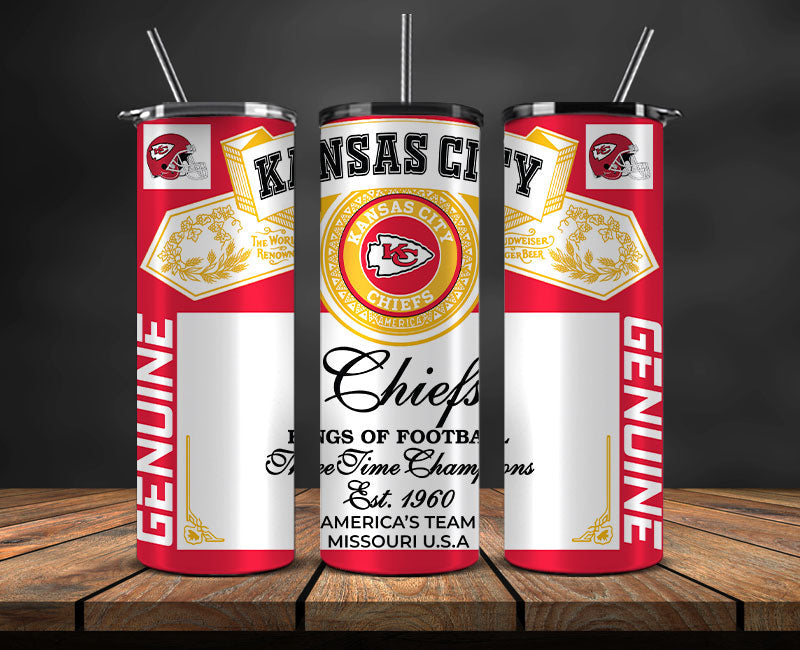 Kansas City Chiefs Tumbler Wrap,Vintage Budweise Tumbler Wrap DS 49