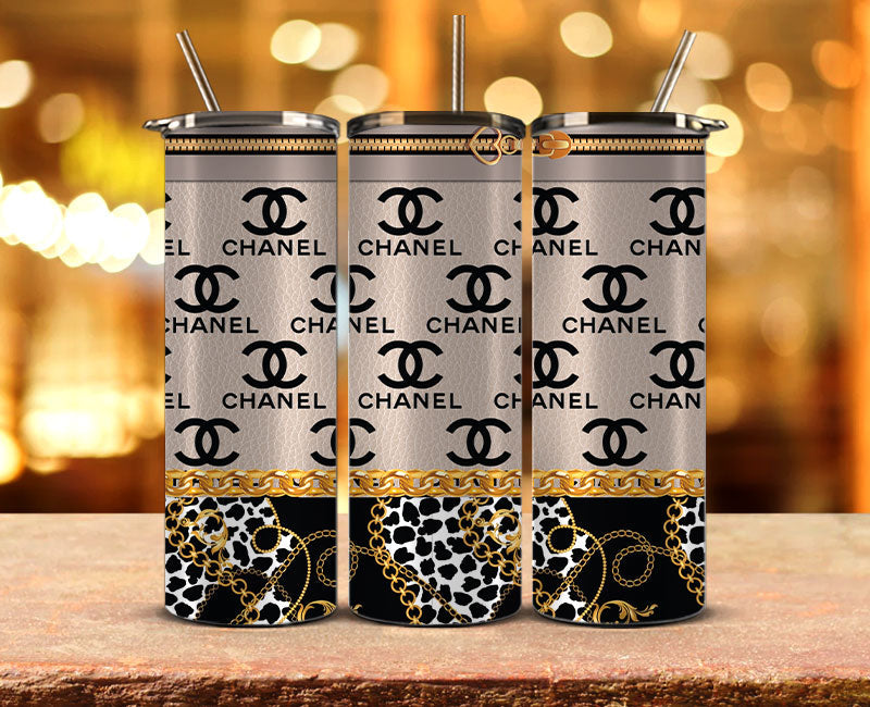 Chanel Tumbler Wrap, Chanel Tumbler Png, Chanel Logo,Luxury Logo Brand 04