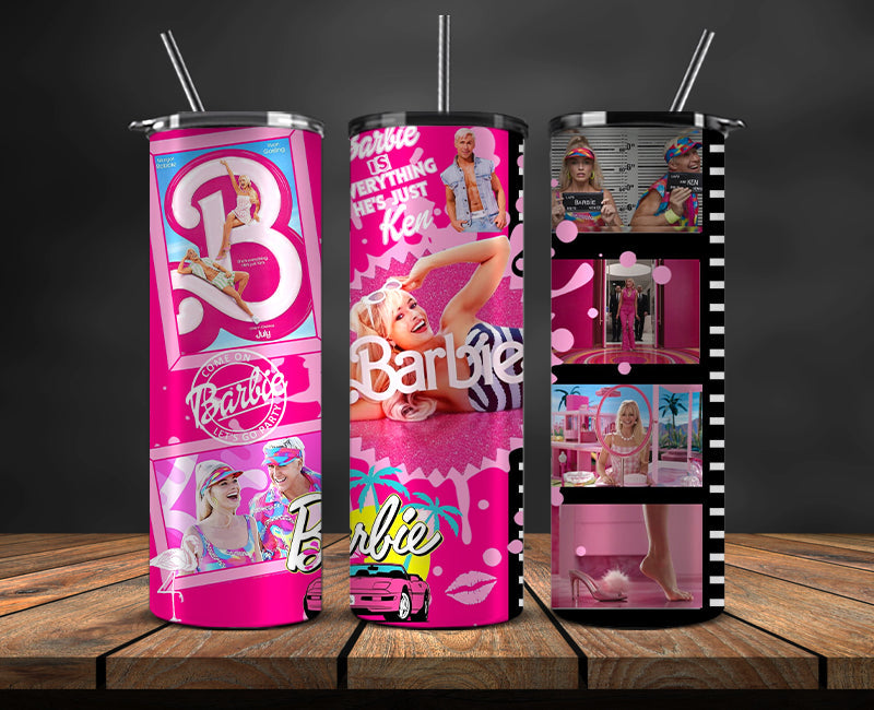Barbie Tumbler Wrap, Barbie Doll PNG, Barbie Skinny 20oz 04