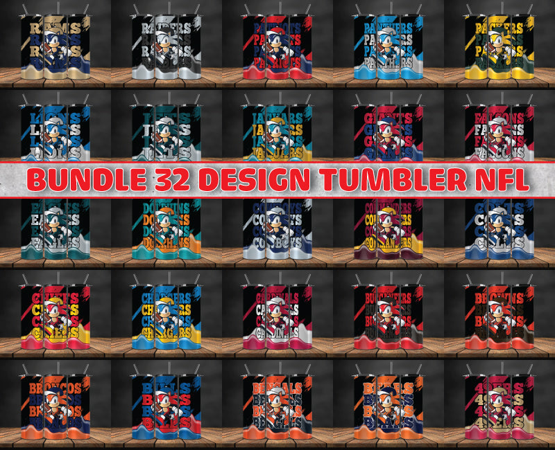 Bundle NFL Logo Tumbler Wrap, Bundle Sport Tumbler 86