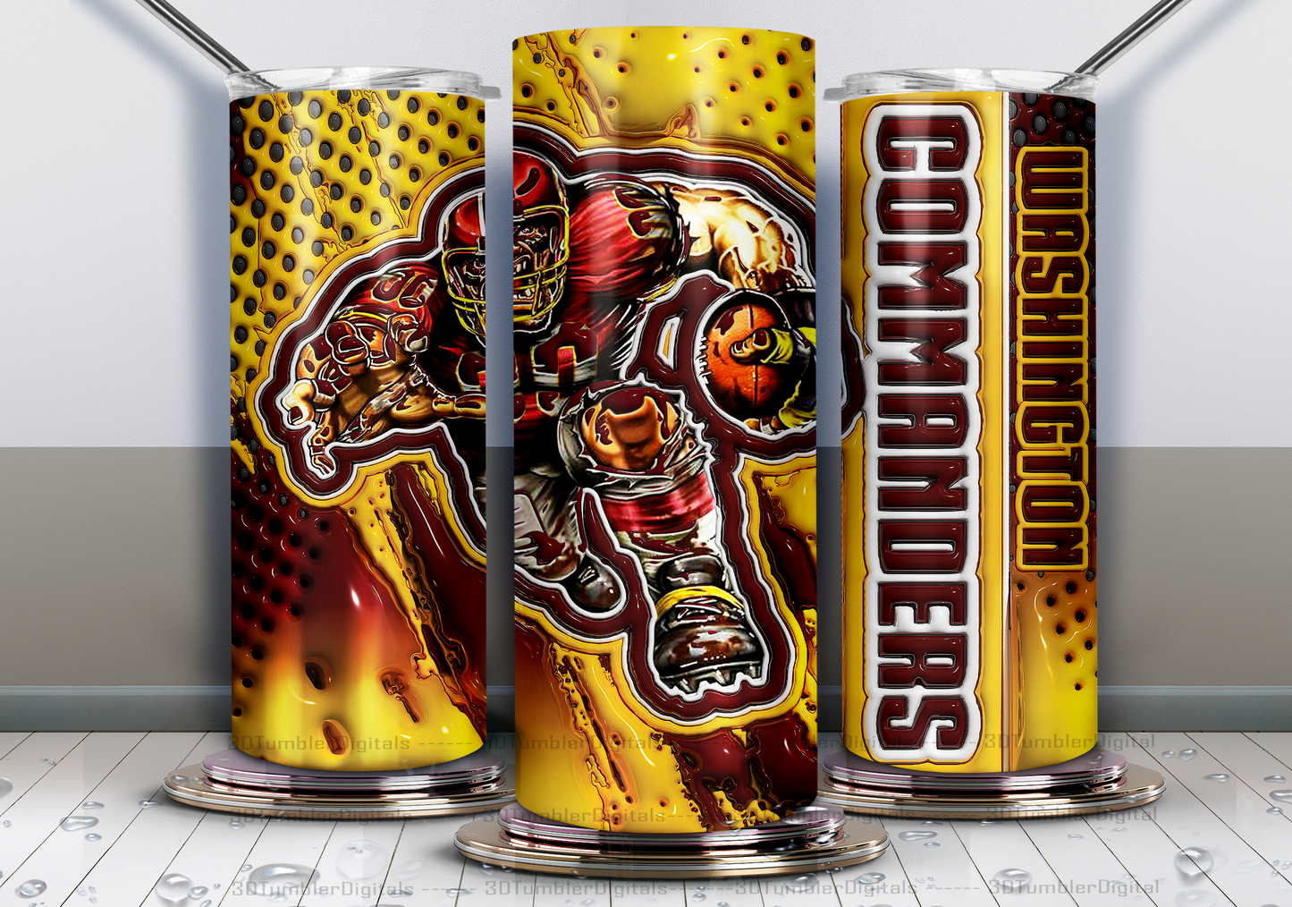 Washington Tumbler Wrap , 3D Nfl Tumbler Wrap, Nfl Mascot Tumbler 05