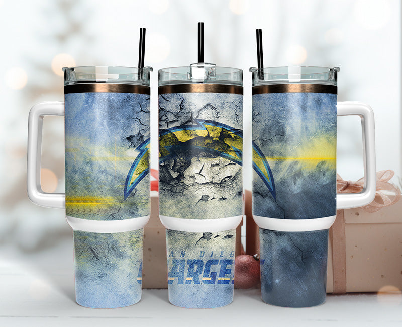 Los Angeles Chargers Tumbler 40oz Png, 40oz Tumbler Skinny 50