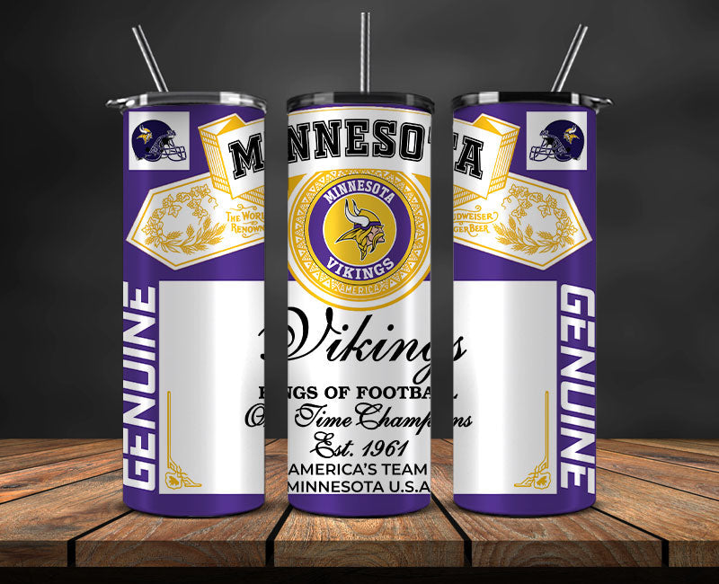 Minnesota Vikings Tumbler Wrap,Vintage Budweise Tumbler Wrap DS 53
