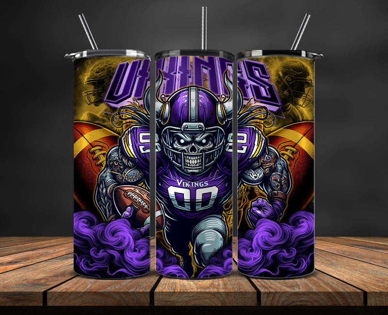 Minnesota Vikings Tumbler Wrap, NFL Tumbler Wrap By AI, AI Tumbler Wrap 53