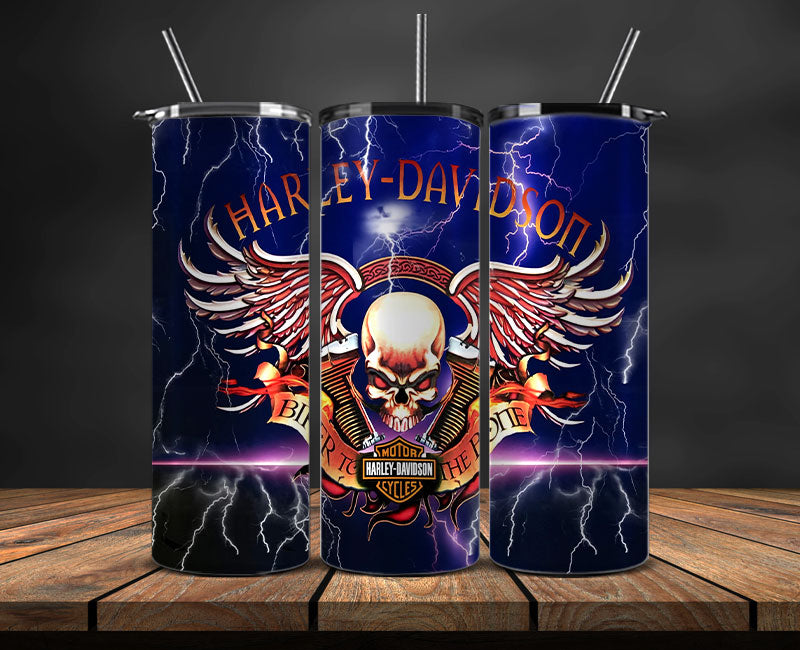 Harley Skinny Tumbler Png, Motor Harley Digital Tumbler Wrap, Moto Tumbler Wrap Design 53