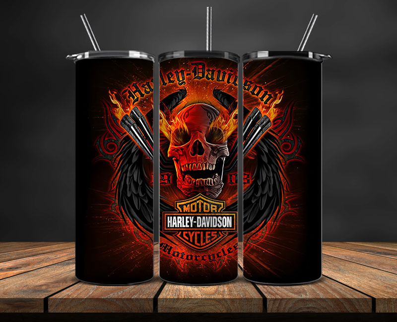 Harley Skinny Tumbler Png, Motor Harley Digital Tumbler Wrap, Moto Tumbler Wrap Design 59