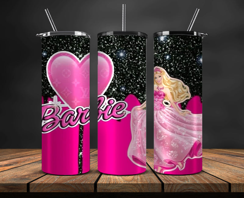 Barbie Tumbler Wrap, Barbie Doll PNG, Barbie Skinny 20oz 05