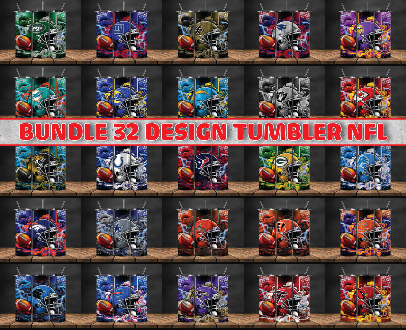 Bundle NFL Logo Tumbler Wrap, Bundle Sport Tumbler 87