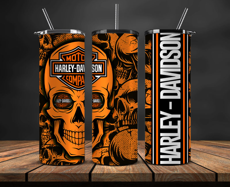 Harley Skinny Tumbler Png, Motor Harley Digital Tumbler Wrap, Moto Tumbler Wrap 05