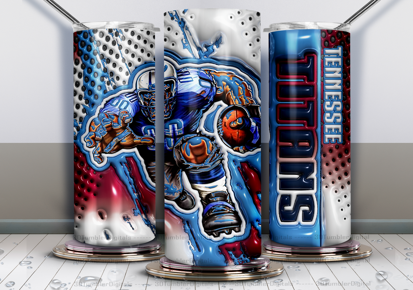 Titans Tumbler Wrap , 3D Nfl Tumbler Wrap, Nfl Mascot Tumbler 06