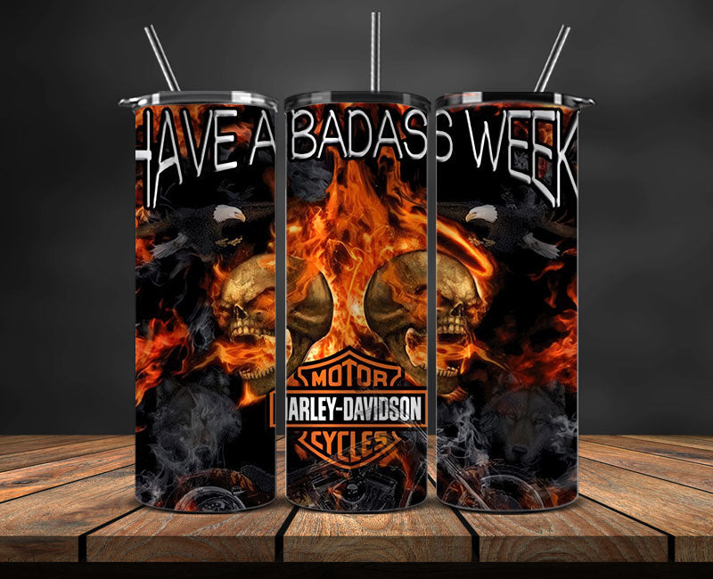 Harley Skinny Tumbler Png, Motor Harley Digital Tumbler Wrap, Moto Tumbler Wrap Design 61