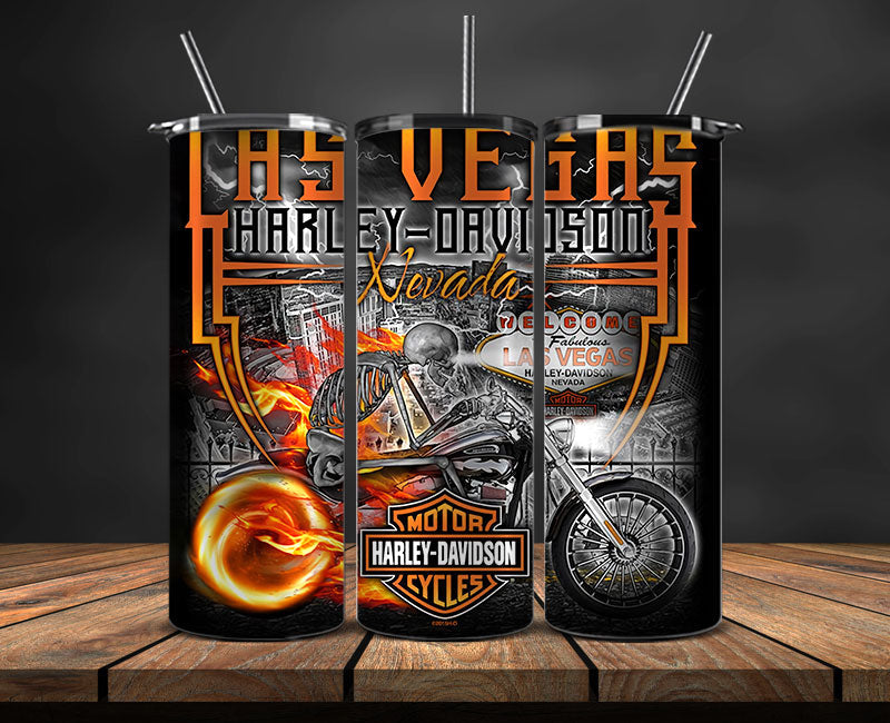 Harley Skinny Tumbler Png, Motor Harley Digital Tumbler Wrap, Moto Tumbler Wrap Design 65