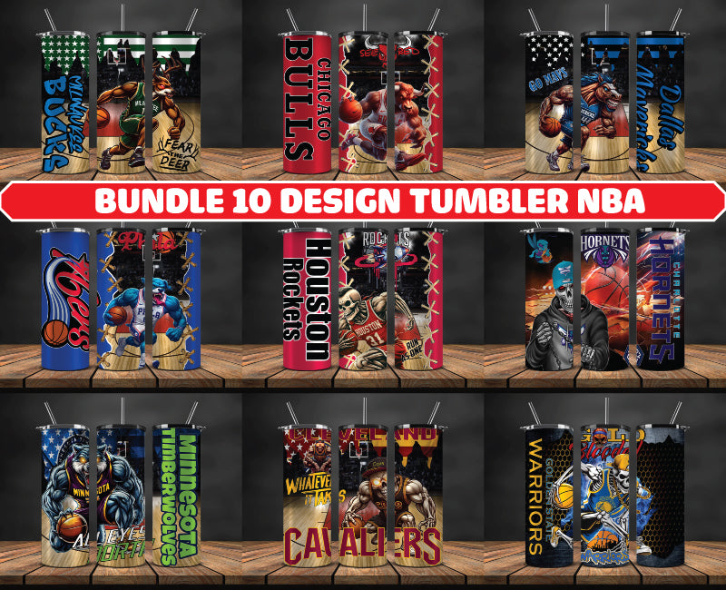 Bundle NBA Logo Tumbler Wrap, Bundle Sport Tumbler ,NBA DS 67