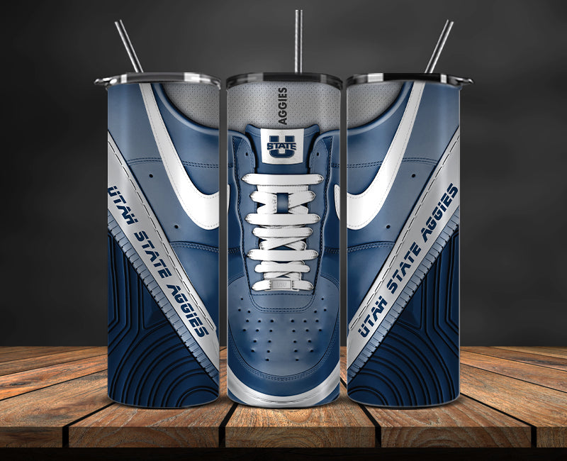 Utah State Aggies Sneaker Tumbler Wrap , College Sneaker Tumbler Wrap 06