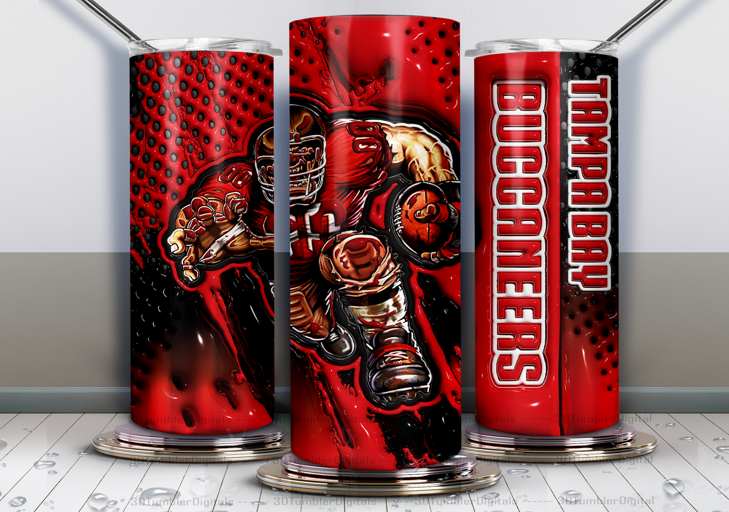 Tampa Bay Buccaneerss Tumbler Wrap , 3D Nfl Tumbler Wrap, Nfl Mascot Tumbler 07