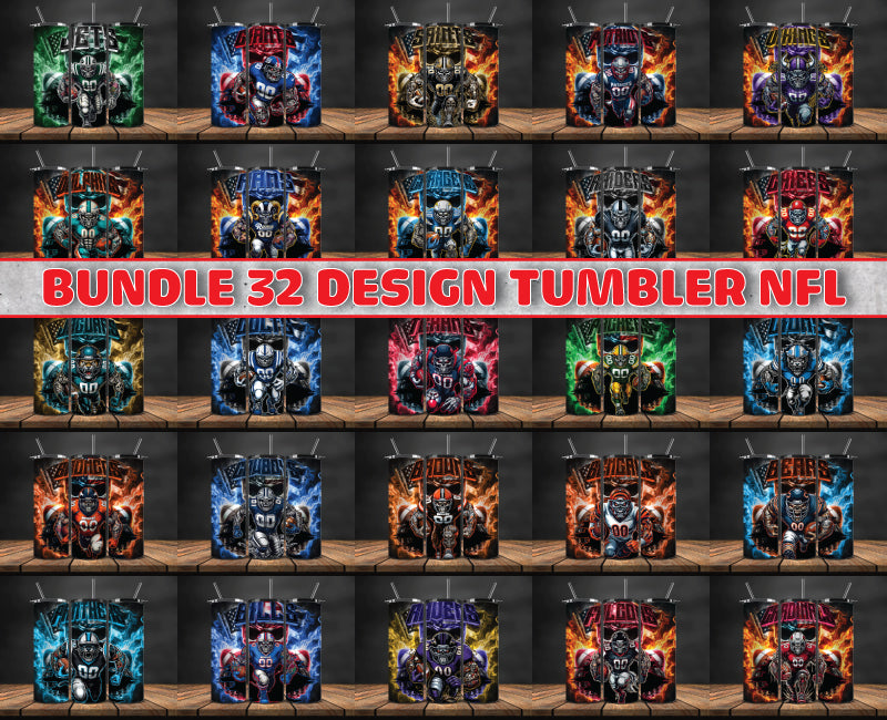 Bundle NFL Logo Tumbler Wrap, Bundle Sport Tumbler 89