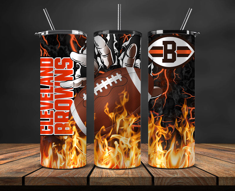 Cleveland Browns Tumbler Wrap, Fire Hand Tumbler Wrap DS 07